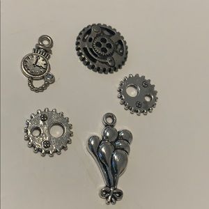 Steampunk themed charm and elements